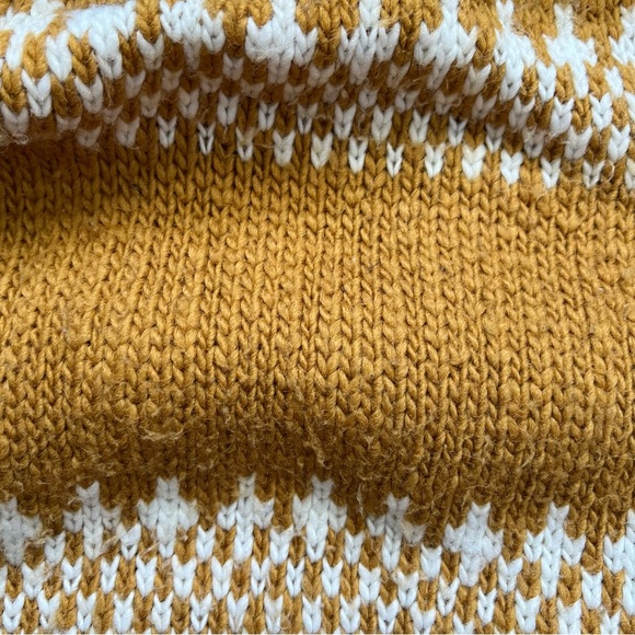 LUCKY BRAND Fair Isle Wool blend Crewneck Sweater Long Sleeve Mustard SOLD - Picture 8 of 8